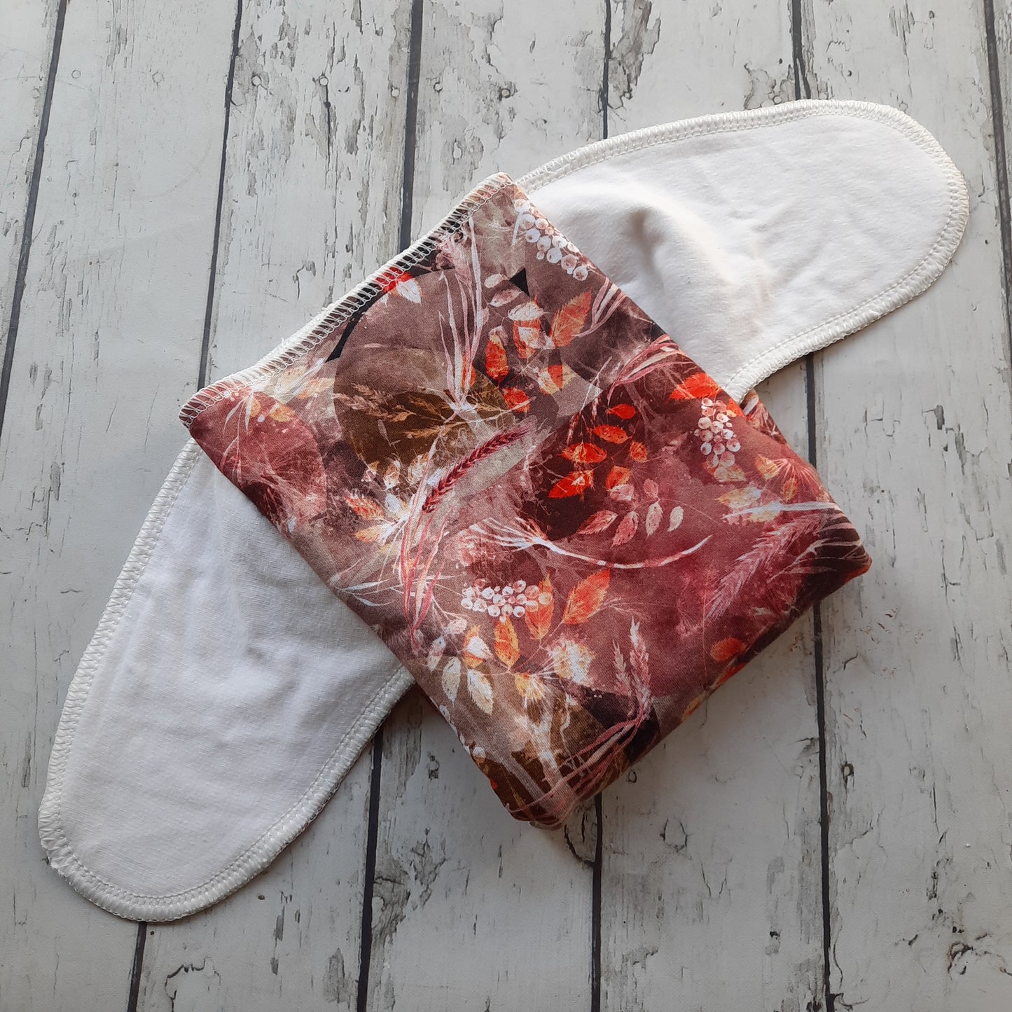 One Size Newborn Toddler Organic Winged Prefold Cloth Diaper Stretchy Preflat Fall Medley