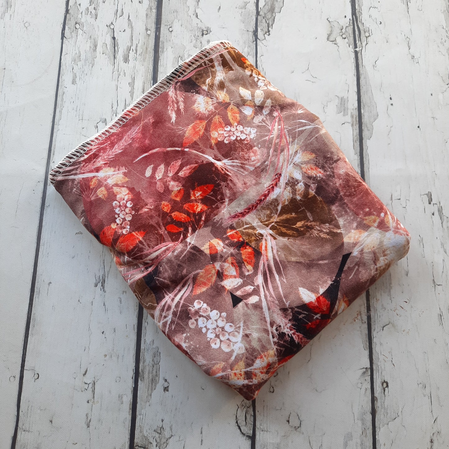 One Size Newborn Toddler Organic Winged Prefold Cloth Diaper Stretchy Preflat Fall Medley