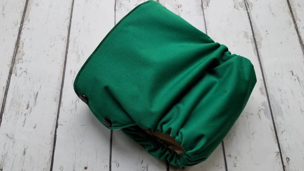 Organic Side Snap All in One Forest Green AIO PUL Sized
