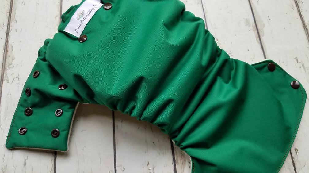 Organic Side Snap All in One Forest Green AIO PUL Sized