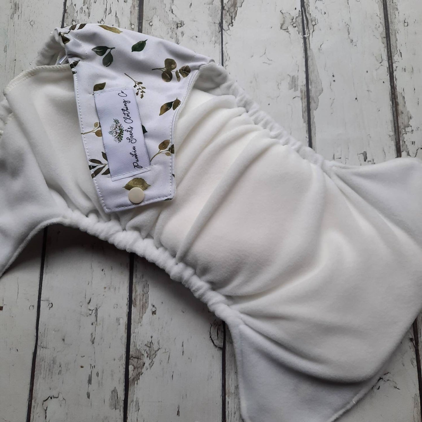 One Size Pocket Cloth Diaper Charlotte Greenery 12-40 lbs