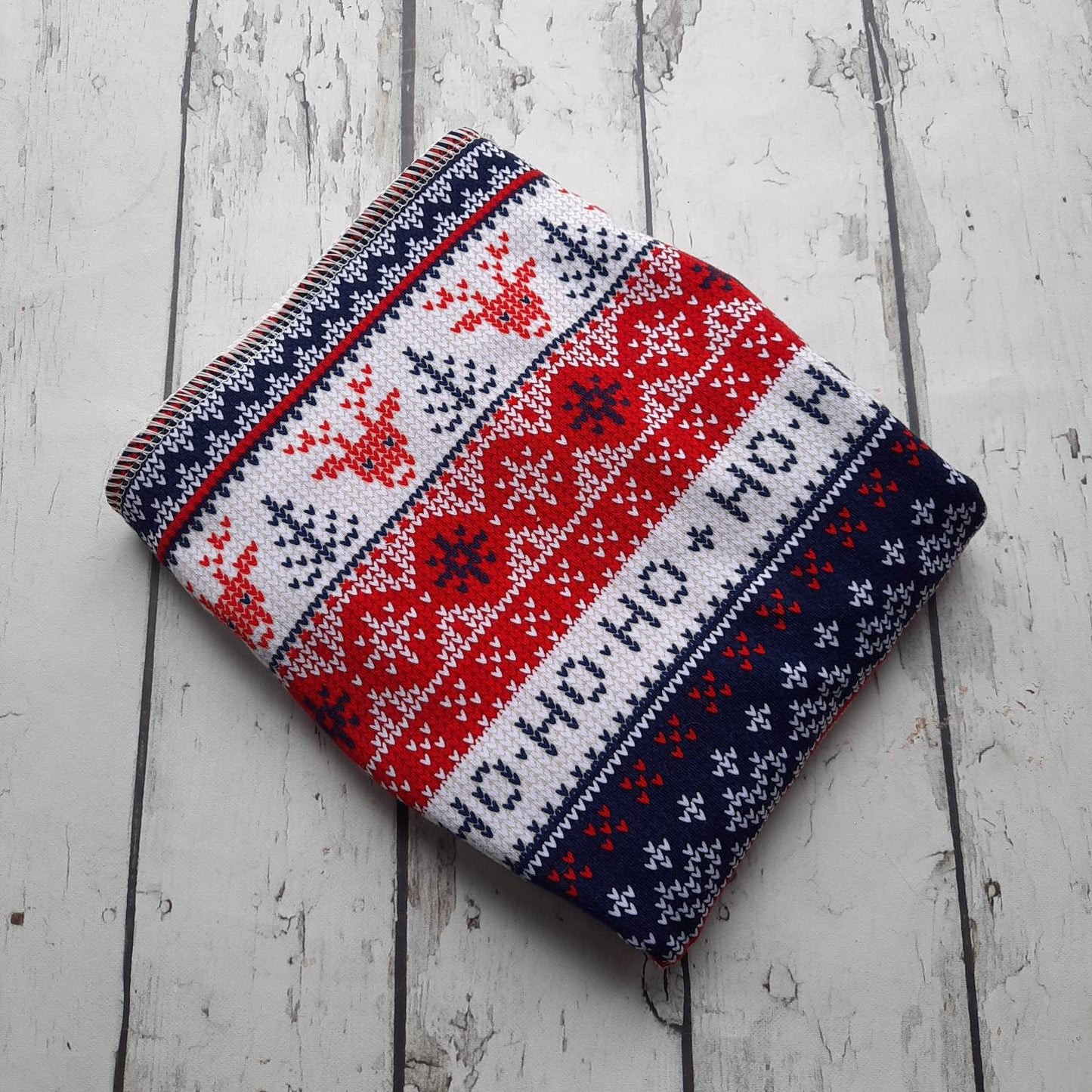 One Size Organic Winged Prefold Cloth Diaper Stretchy Preflat Christmas Sweater