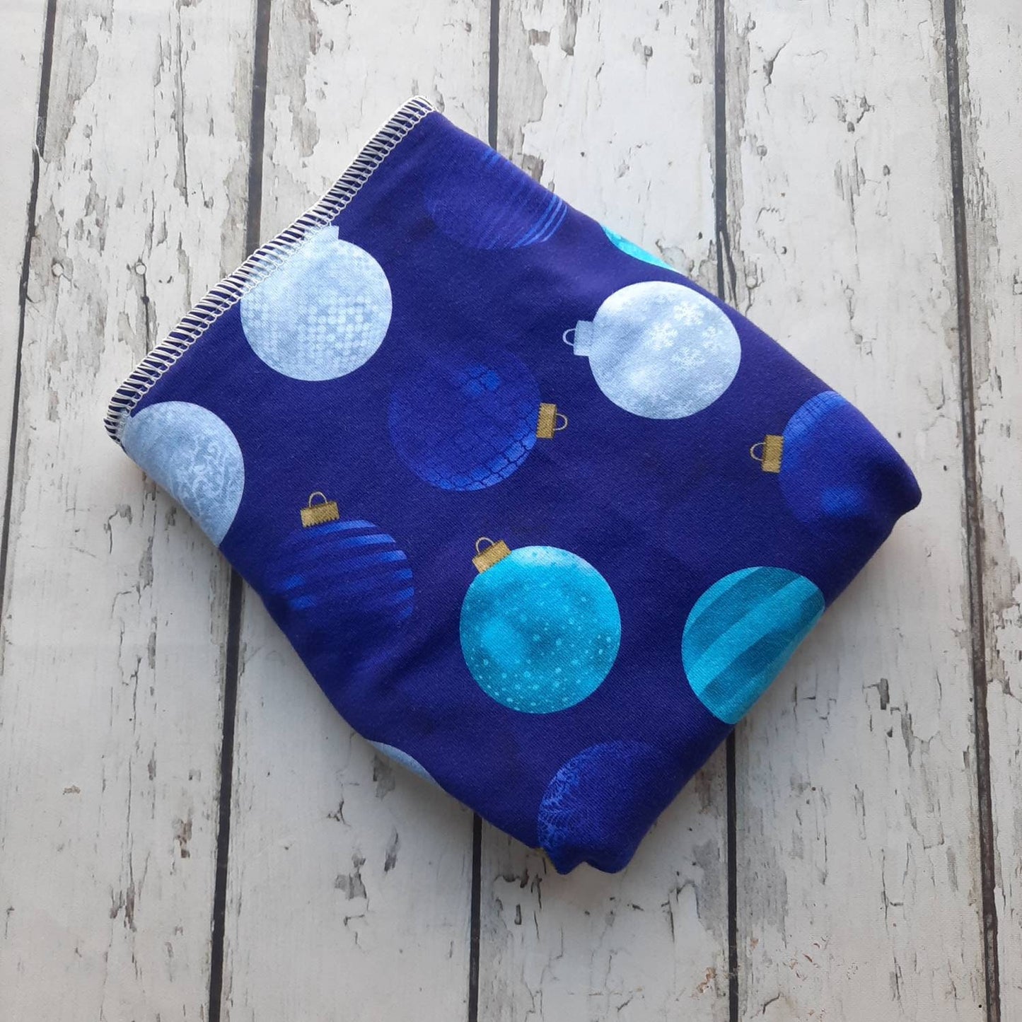 One Size Newborn Toddler Organic Winged Prefold Cloth Diaper Stretchy Preflat Blue Ornaments