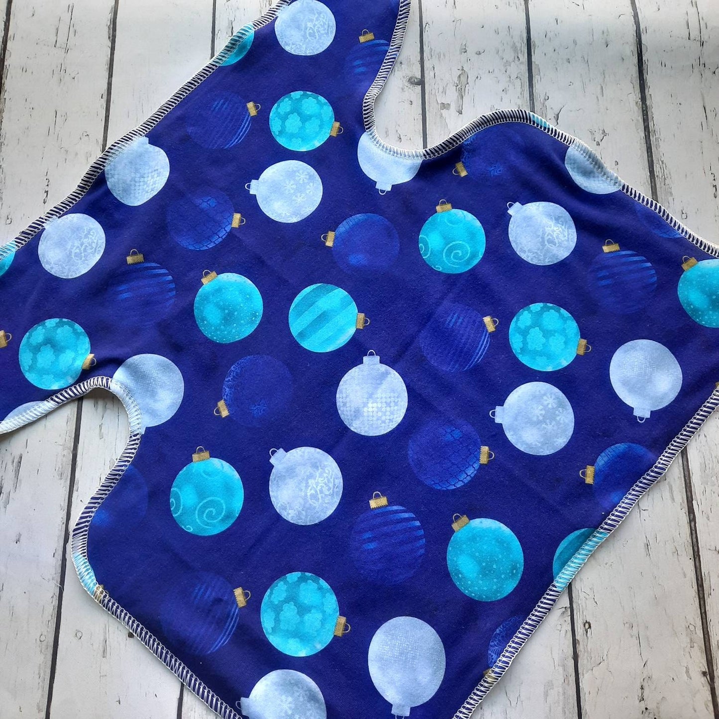 One Size Newborn Toddler Organic Winged Prefold Cloth Diaper Stretchy Preflat Blue Ornaments