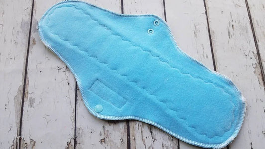 7 8 9 10 12 14 16 Inch Aqua Cotton Velour Cloth Menstrual Pad Feminine Hygiene