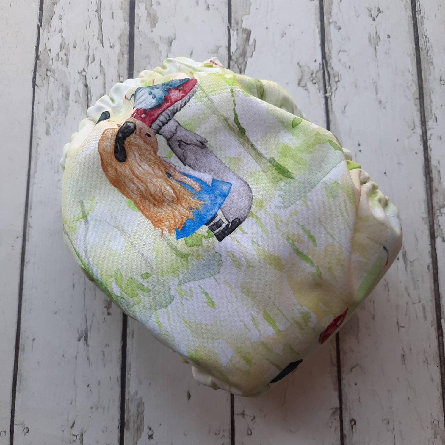 One Size Side Snap Pocket Cloth Diaper Alice and the Caterpillar 10-48 lbs