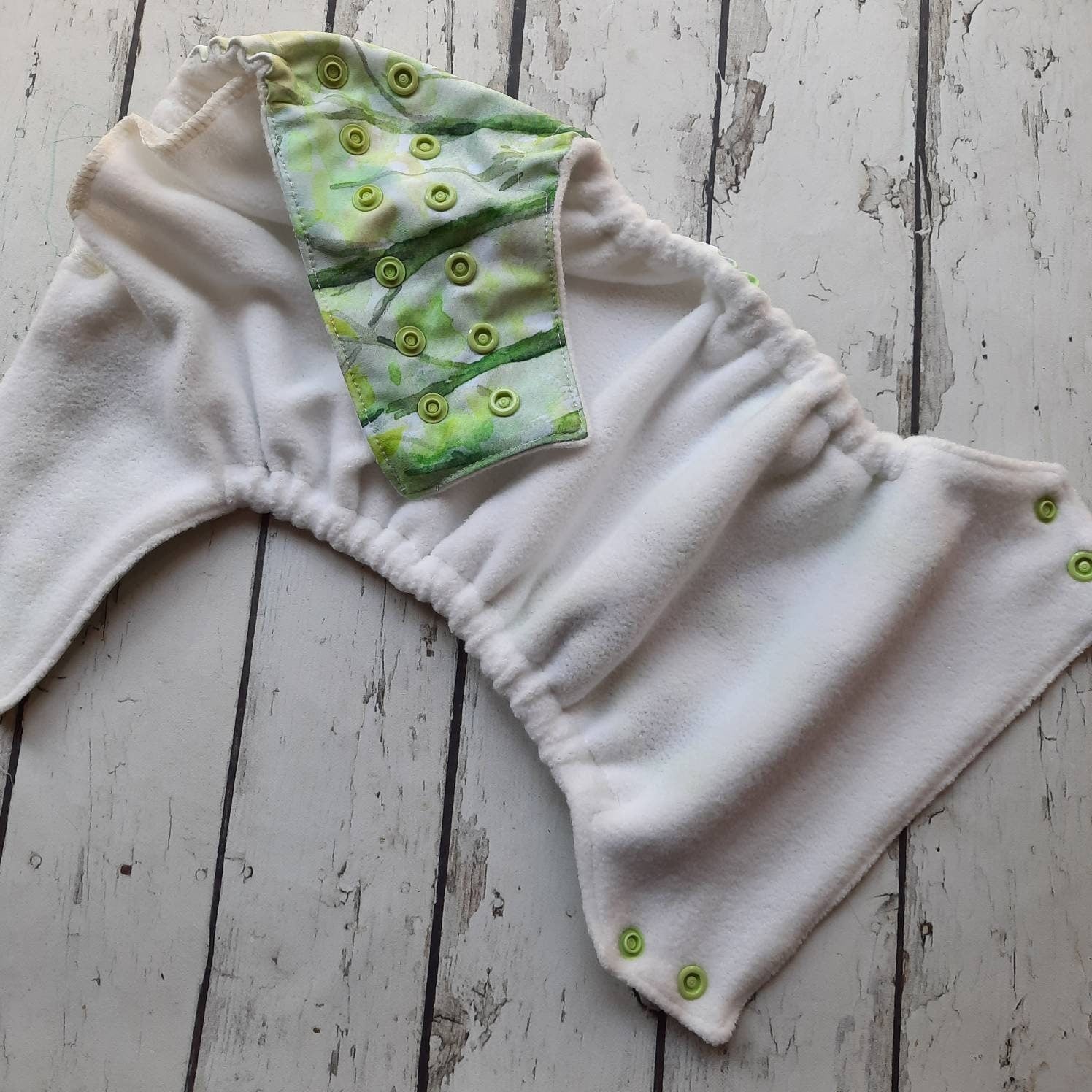 One Size Side Snap Pocket Cloth Diaper Alice and the Caterpillar 10-48 lbs