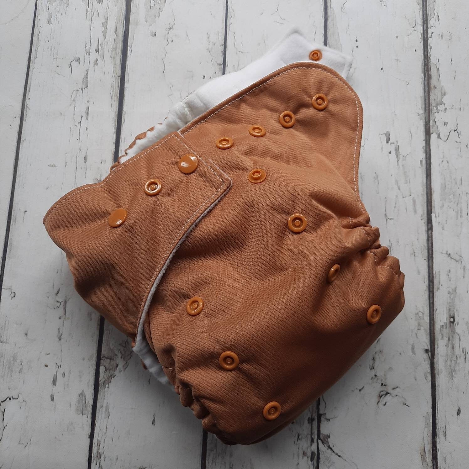 One Size Pocket Cloth Diaper Caramel 12-40 lbs
