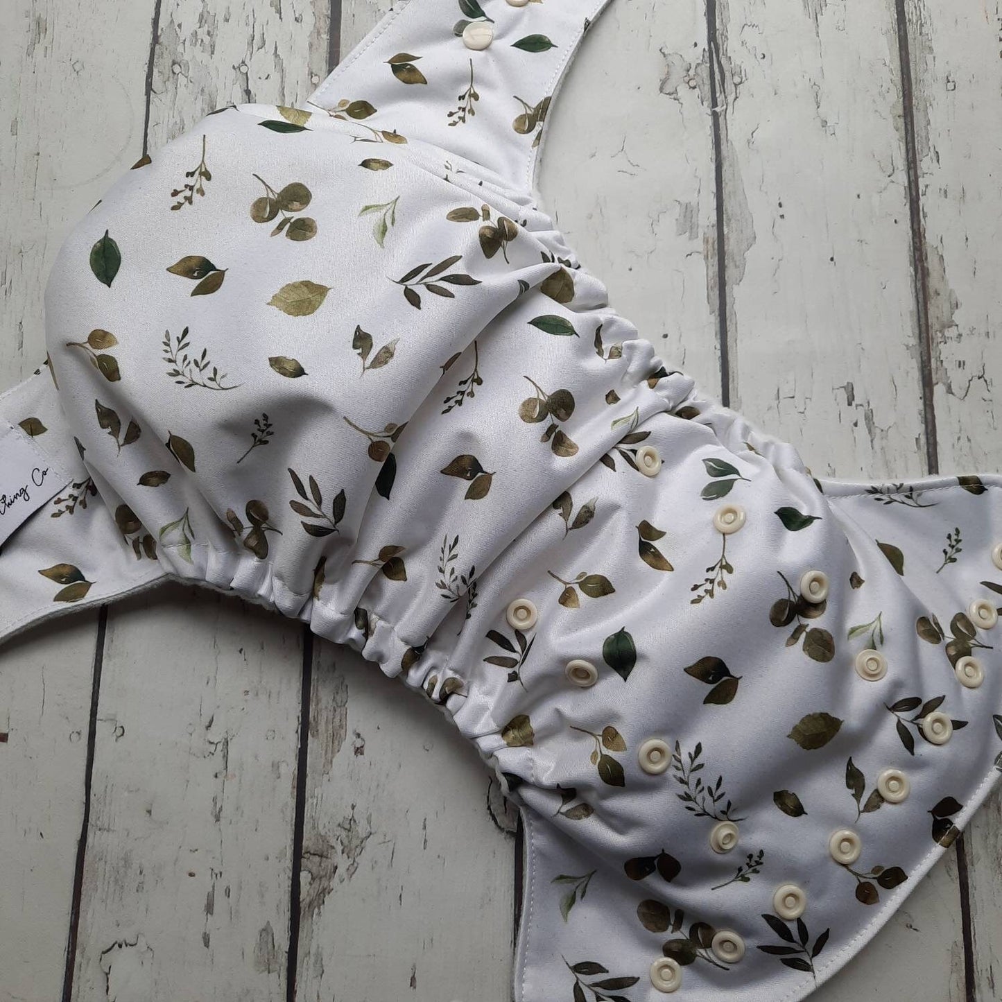 One Size Pocket Cloth Diaper Charlotte Greenery 12-40 lbs