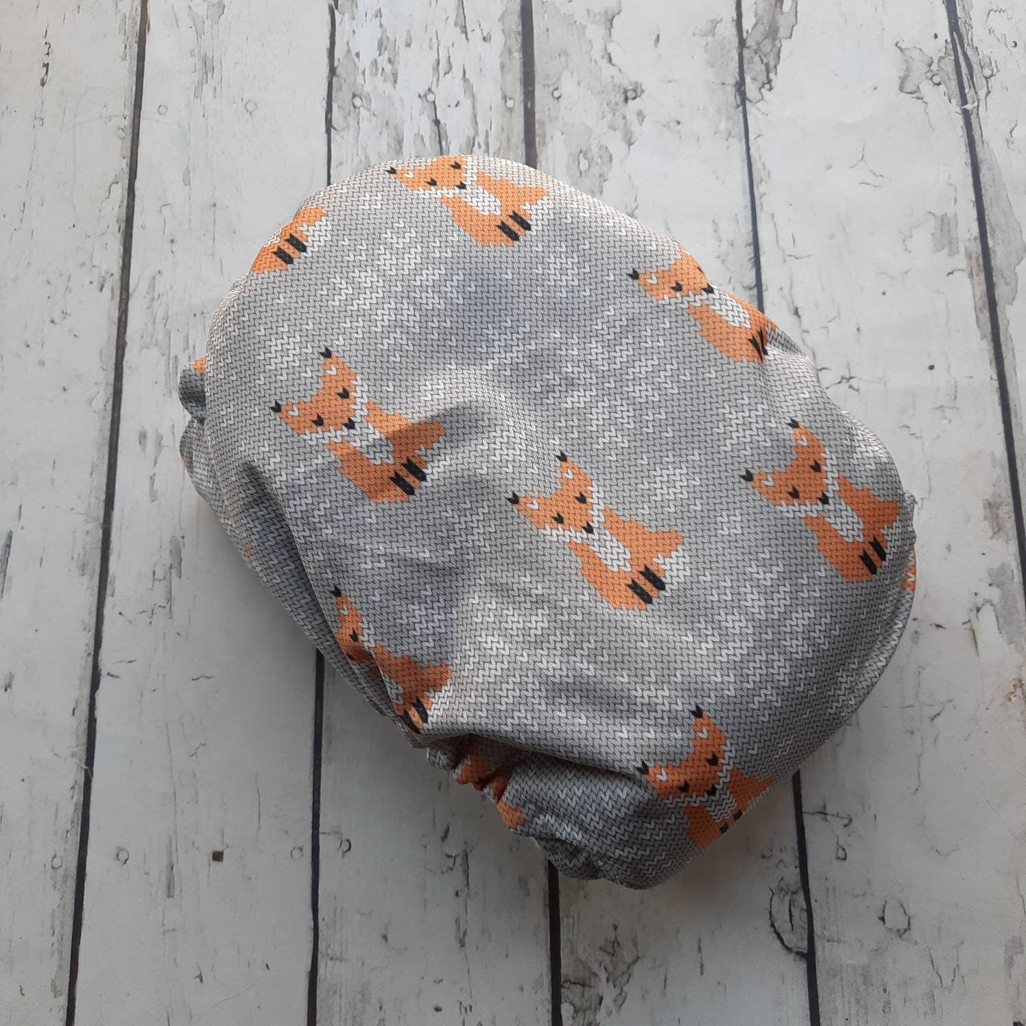 One Size Pocket Cloth Diaper Snow Fox 10-40 lbs PUL