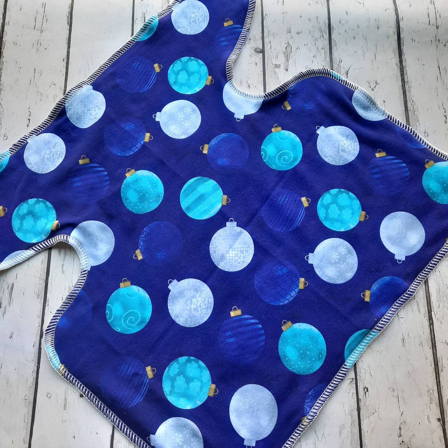 One Size Newborn Toddler Organic Winged Prefold Cloth Diaper Stretchy Preflat Blue Ornaments