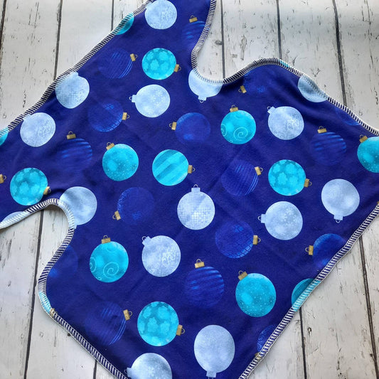 One Size Newborn Toddler Organic Winged Prefold Cloth Diaper Stretchy Preflat Blue Ornaments