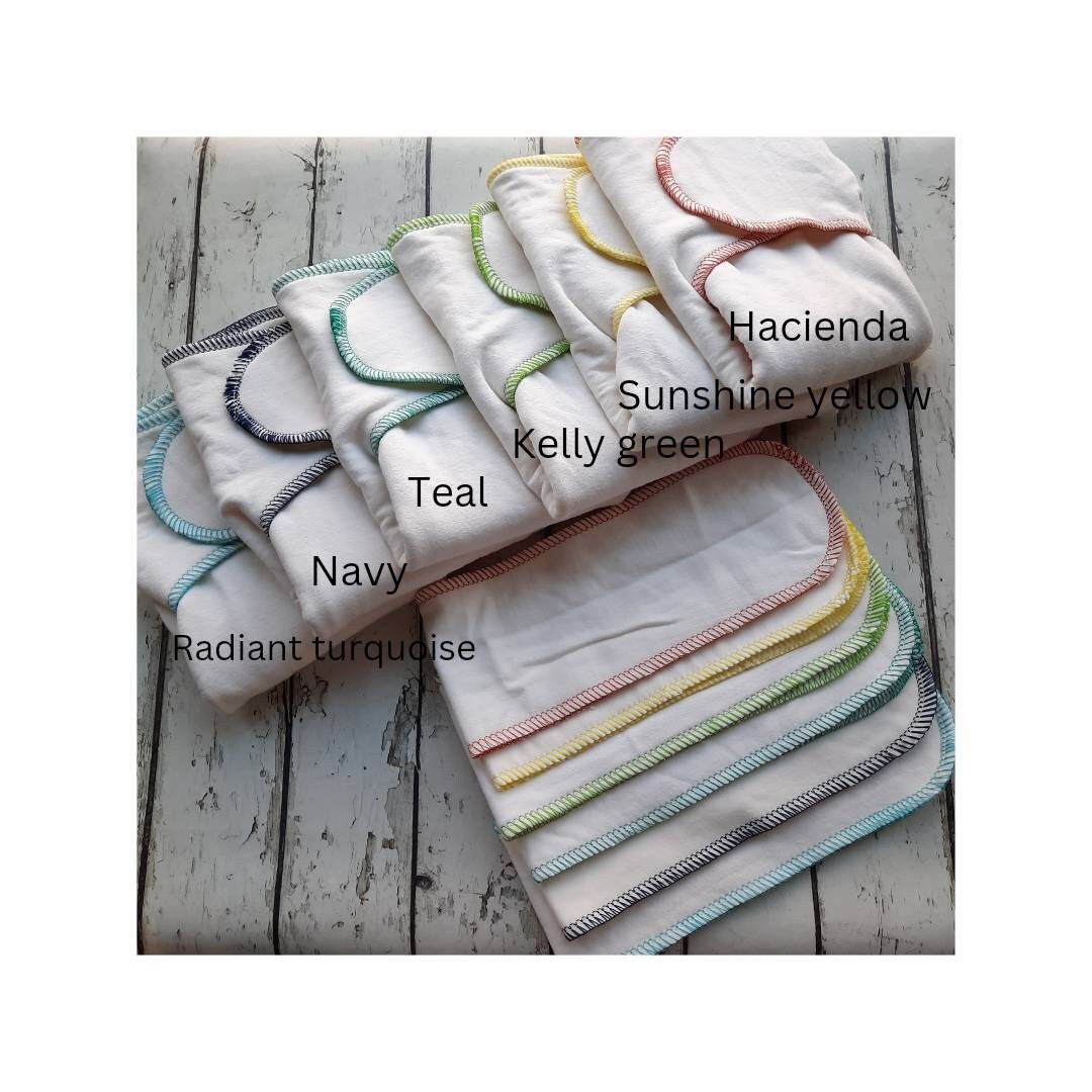 One Size Newborn Toddler Organic Bamboo/Hemp Winged Prefold Cloth Diaper Stretchy Preflat